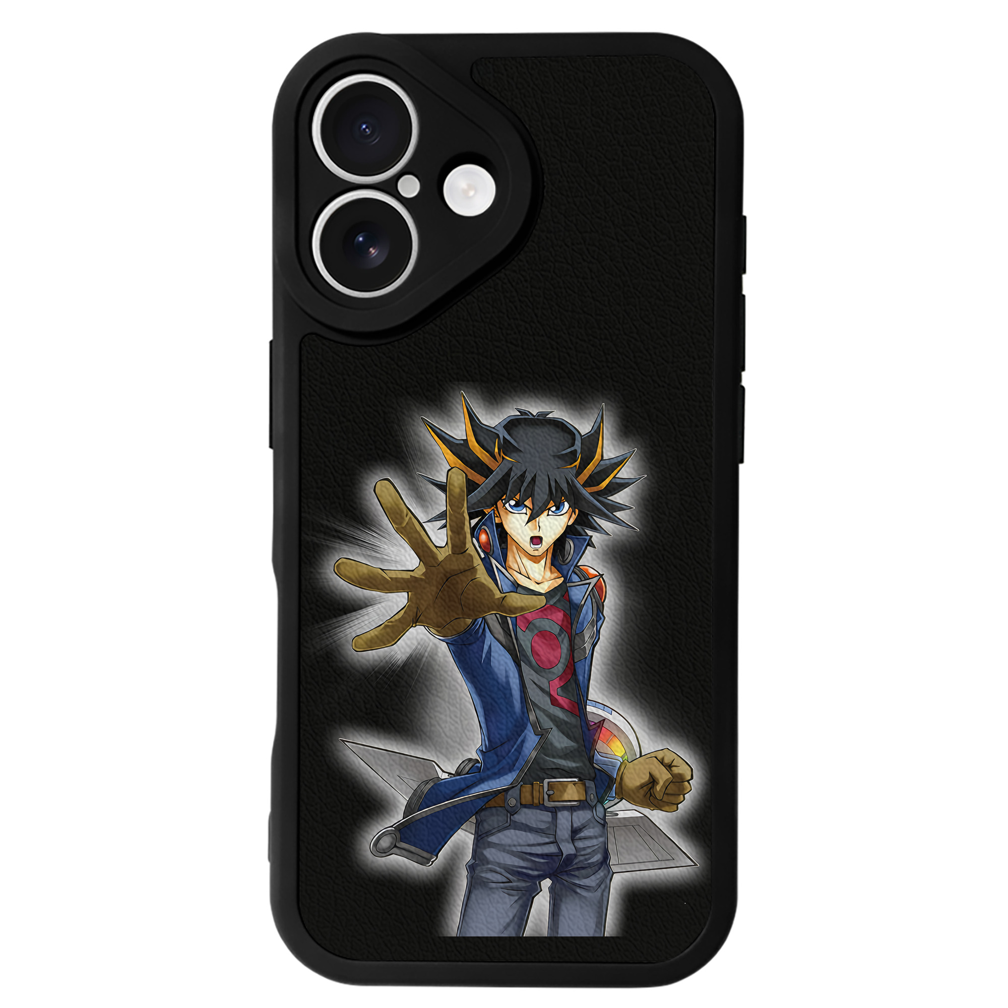 （画像用） 遊☆戯☆王 Yu-Gi-Oh! 【iPhone 16シリーズ対応】シリコンスマホケース（レザー調） 材質：シリコン